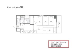 trive kanayama502 - 名駅へアクセス良好 最大5名宿泊可能 - 3