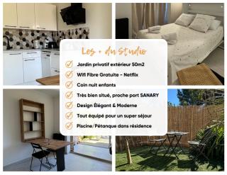 La perle des Estivales, STUDIO avec coin nuit enfants, parking et piscine , à 20min à pied port et plage - Sanary-sur-Mer - 7