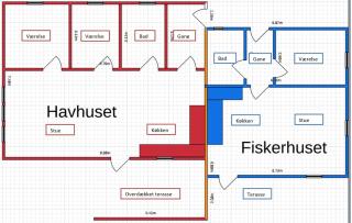 Havhuset I Øster Hurup - i byen, ved stranden - 1