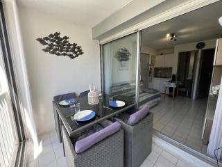 Sol-y-days, Sables d'or, résidence avec piscine, studio cabine moderne avec balcon - 6