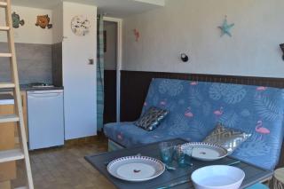 Appart Studio Mezzanine 2 couchages PORT LEUCATE NATURISME PL010-832 - Port Leucate - 7