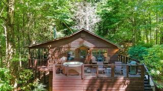 Melody Creek Cabin - Edge Of Cohutta National Forest, Hot Tub, Outdoor Fire Pit - Ellijay, GA - Cherry Log - 9