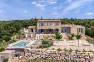 Bastide de Viens - vue Luberon, piscine chauffée, boulodrome - Viens - 7