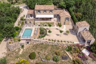 Bastide de Viens - vue Luberon, piscine chauffée, boulodrome - Viens - 6