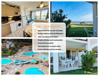 "LA GOELETTE" Appartement en rez de jardin, vue port et mer, 4 personnes, accès piscines gratuit - Talmont - 9