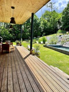 Maison en bois au calme piscine - 0