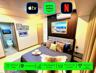 Elegant Corner Unit 2BR Condo with King Bed, Pool, Jacuzzi, LiveTV,HBO Max, 270 Mbps & Free Parking Near MOA - Manila - 9