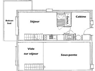 Studio cabine 6 pers avec garage aux Saisies - FR-1-293-88 - Les Saisies - 7