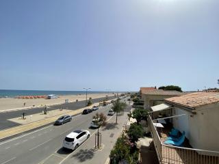 Narbonne-Plage : T4 en 1ère ligne, 7P, balcon, parking, accès plage direct - FR-1-795-6 - Narbonne - 6