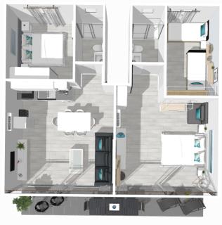Roses Apartments Beach - 3 rooms 2baths - Roses - 8