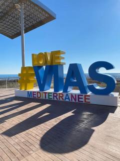 Apt climatise avec terrasse et stationnement 100 metres de la plage V0825 - Vias - 5