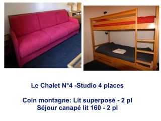 LE CHALET - Piscine 4 - Studio pour 4 Personnes MAE-8764 - Gourette - 4