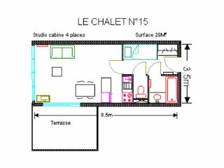 LE CHALET - Piscine 15 - Studio pour 4 Personnes MAE-8794 - Gourette - 6