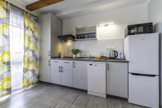 FRAJDA Domki - Apartamenty 6-osobowe - salon i dwie sypialnie oraz Studia 4-osobowe - pokój z aneksem kuchennym - 2