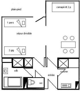 Résidence Le Sapporo - Studio divisible 4/5 pers. LE SAPPORO - PLAGNE VILLAGES MAE-1664 - Aime-la-Plagne - 9