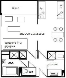 Résidence Le Squaw Valley - Studio divisible 4 pers - LE SQUAW VALLEY - PLAGNE VILLAGES MAE-6004 - 8