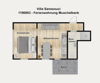 Villa Sanssouci Ferienwohnung Muschelbank - Binz - 3