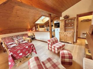 Appartement cosy 2P+cabine, 6 couchages, proche télécabine Jaillet et centre, balcon Sud, garage privé - FR-1-597-176 - Megève - 0