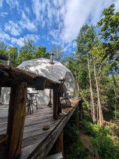 La générale Sherman, Expérience hébergement le luxe sauvage avec vue et jacuzzi - Saint-Alexis-des-Monts - 9