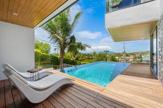 Sparkle 大佛海滩四卧时尚部分海景别墅 - Koh Samui - 8