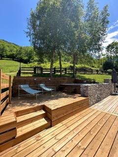 Chalet Le René-Sens - 5 pers - Grande terrasse - bain nordique SPA - Piscine - 5