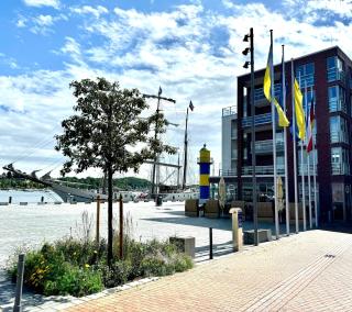 Apartment 8 "MEERZEIT" Blickrichtung Innenstadt Binnenhafen West - Eckernförde - 0