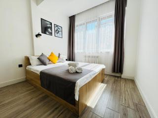 417I1 Gray and Yellow apartment Sholpan city - Almaty - 0