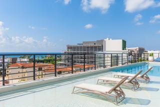 Beautiful Studio with kitchen AC Gym Pool Ocean View from the rooftop - Playa del Carmen - 2