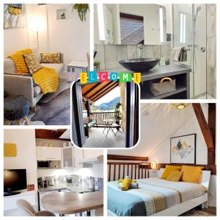 Yellow Home-by So'SerenityHome-balcon vue montagne-mezzanine - Cluses - 9