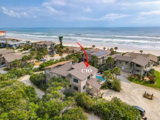 Ocean view townhome overlooking pool - Car Free Beach - Sea Dune Green Turtle C-10 - Edgewater - 8