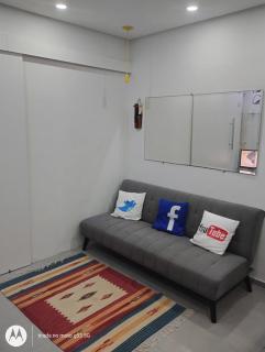 Apto com ar, 01 quarto e tv a cabo - Praia Grande - 9