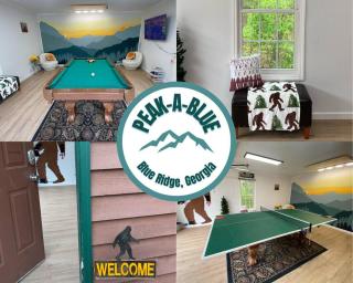 Peak-a-Blue Cabin - Watch Movies from Hot Tub, Mountain View, Bigfoot Bunker Game Room, Fire Pit, Oversized Deck, Screened-in Porch - Mineral Bluff - 0