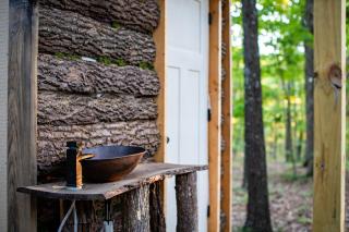 Off grid primal tiny A frame in the woods - - 8
