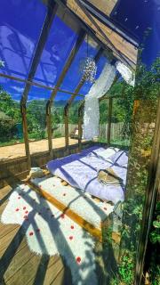 Chalet en verre sous une pluie étoilée - 5