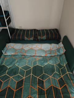 STUDETTE LA ROSÉE ABONDANTE Non-fumeur, 45 min de Paris, 10m2, indépendante, cosy, apaisante, mobiliers convertible, WiFi, TV, kitchenette, sanitaires inclus visibles dans la même pièce, mini terrasse, jardin, canapé-lit 120x180, 1 à 2 pers gabarit moyen - Savigny-le-Temple - 5