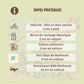 RB-0G - Appartement F3 au RDC tout équipé pour 1 à 5 pers - Mulhouse - 2