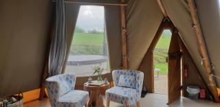 Scaldersitch Farm Boutique Glamping Tipi with private wood fired hot tub - 8