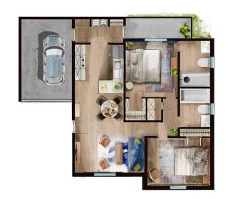 Contemporary Townhome Enclosed Garage Wd - Kalispell - 9