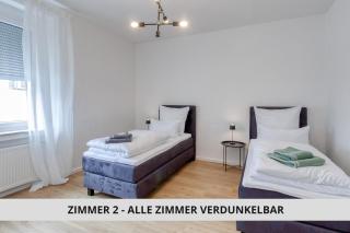 NEU Easy Sleep - FeWo mit 3 Zimmern bis 6 Personen, 5 Einzelbetten oder 2 Doppelbetten und 1 Schlafcouch, Küche, Tageslichtbad - Monteure willkommen - Bayreuth - 7