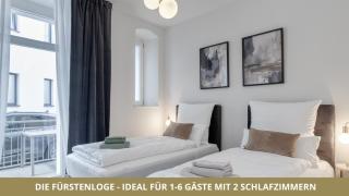 NEU FEWO FUERSTENLOGE 1-6 Pers hinter dem Markgräflichen Opernhaus - 2 Schlafzimmer mit Boxspringbetten 4 Einzel oder 2 Doppelbetten, Balkon und Einbauküche, Barrierearm - Bayreuth - 9