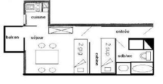 Résidence Les Hameaux I - Studio 3/4 pers - LES HAMEAUX 1 - PLAGNE VILLAGES MAE-6134 - Aime-la-Plagne - 7