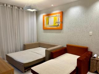 Confortável Flat, Edifício beira-mar com Piscina e hidro - 4