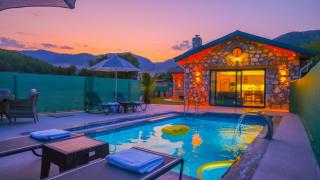Luxury Stone House With Turkish Hamam, Sauna, İndoor and Outdoor Pool in Fethiye - Muğla - 3