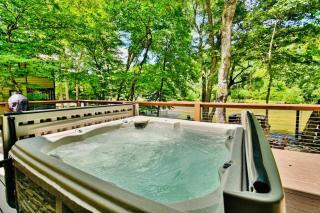 Riveredge Escape Cabin-Flowing Waterfront-Hot Tub-Pools-Xbox-Pickleball - Ellijay - 3