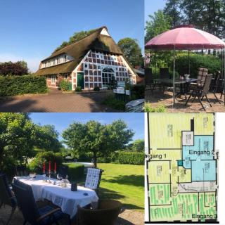 Kamin Ofen Wohnung -Altes Landhaus Oste- 2 Schlafzimmer, Bad, Küche, Terrasse, W-Lan, Nordsee Strand - Hemmoor - 9