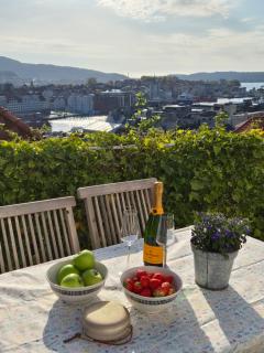 Nydelig hus med privat hage og fantastisk utsikt over Fisketorget, Bryggen og Bergen sentrum - Bergen - 1