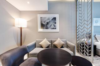 A Living Peaceful Studio Apartment With Balcony at Prive-302,Business Bay - 2