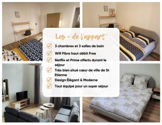 Bel Appart' 3 chambres 3 Sdb au centre-ville St Etienne - Saint-Étienne - 9