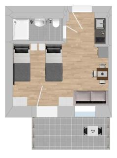 AM1026 - Smarte Monteurwohnung Übergangswohnung - 1