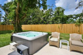 Hot Tub Retreat with Big Private Fenced Yard by Beach - 1